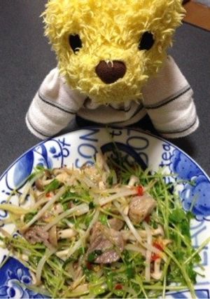 豆苗のアジアンサラダ風-レシピのメイン写真
