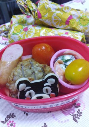 くる②ｻﾝﾄﾞのくまもん弁当♪-レシピのメイン写真