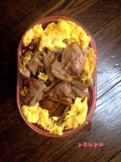 照り焼き鶏ゴボウ丼(お弁当ver.)-レシピのメイン写真