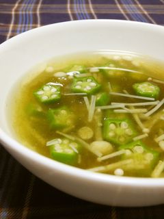オクラとえのきととろろ昆布のスープ-レシピのメイン写真