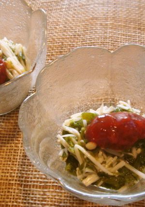 簡単✿えのき茸とめかぶのさっぱり梅醤油✿-レシピのメイン写真