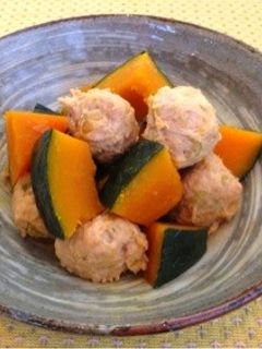 南瓜と鶏だんごの煮物-レシピのメイン写真