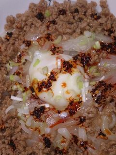 ラー油で豚そぼろ☆うどん-レシピのメイン写真
