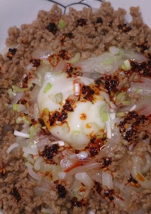 ラー油で豚そぼろ☆うどん-レシピのメイン写真