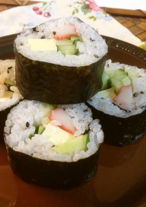 黒胡麻ごはんのサラダ海苔巻き-レシピのメイン写真