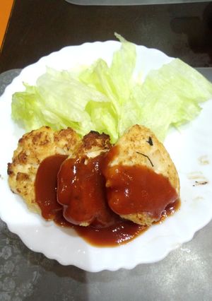 ヘルシー♪鶏肉のハンバーグ-レシピのメイン写真