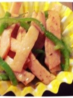 超簡単お弁当おかず!ピーマンとハム炒め☆-レシピのメイン写真