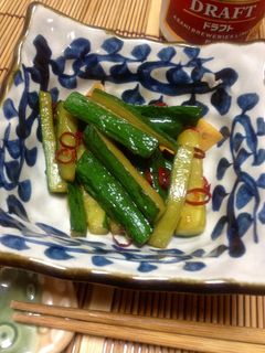 半端な胡瓜で♬ピリ辛炒め-レシピのメイン写真