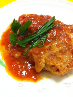 鳥もも肉の和風トマト煮-レシピのメイン写真