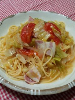 キャベツとトマトのスープスパゲティ-レシピのメイン写真