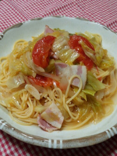 キャベツとトマトのスープスパゲティ-レシピのメイン写真