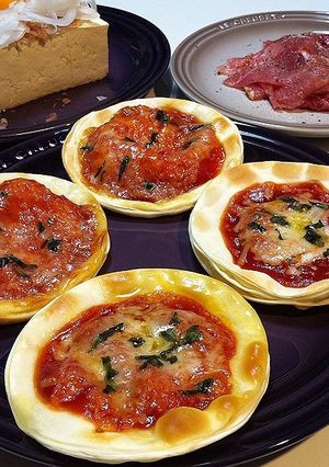 餃子の皮で簡単おつまみマルゲリータ！-レシピのメイン写真