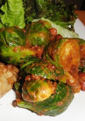 レンジで簡単～芽キャベツ チリビーンズ-レシピのメイン写真