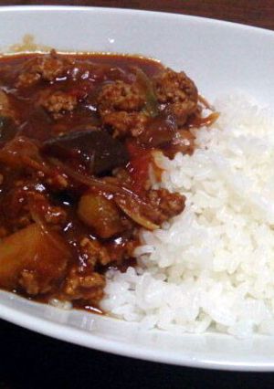 なすとおくらとひき肉のカレー-レシピのメイン写真