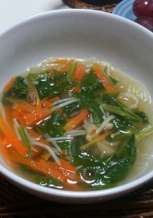 鶏の茹で汁で春雨ブイヨンスープ-レシピのメイン写真