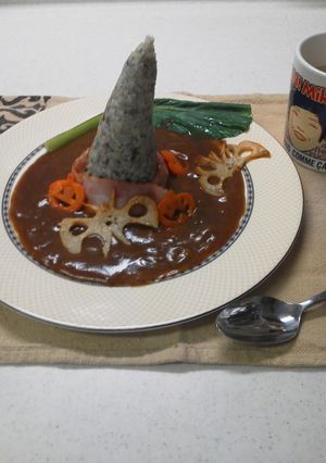 カレーでハロウィン風に-レシピのメイン写真
