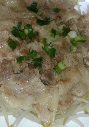節約♪豚バラ肉ともやしの簡単蒸し-レシピのメイン写真