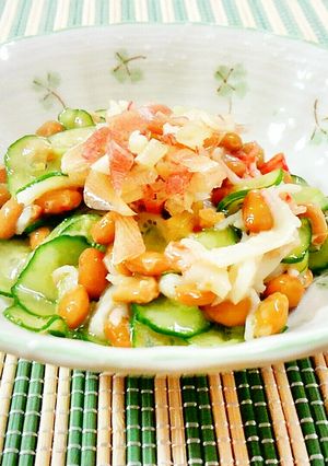 きゅうりとカニかまの納豆あえ♪-レシピのメイン写真