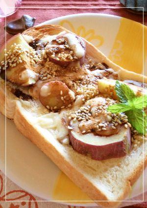 さつま芋のﾁｮｺっとチーズトースト-レシピのメイン写真