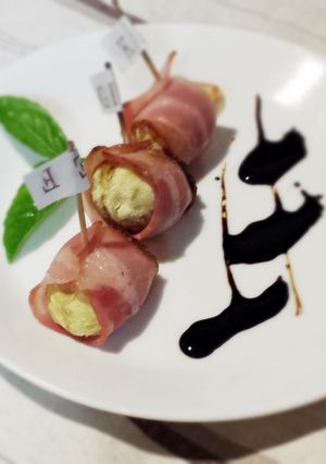 栗とベーコンのグリルバルサミコソース添え-レシピのメイン写真