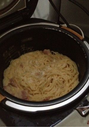 炊飯器DEカルボナーラ-レシピのメイン写真