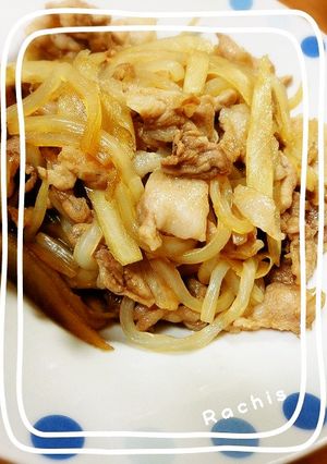 甘辛♡豚肉とごぼうの炒め物-レシピのメイン写真