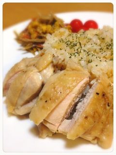 ほっくほく♡鶏とにんにくの炊き込みご飯-レシピのメイン写真