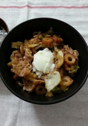 キャベツと豚バラ丼。-レシピのメイン写真