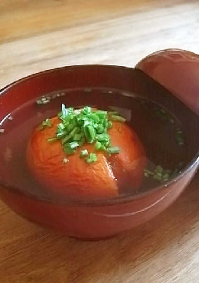焼きトマトのだし汁仕立て-レシピのメイン写真