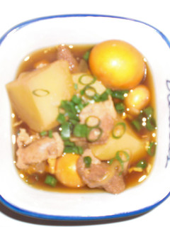 鶏玉ひも(キンカン)の肉じゃが煮-レシピのメイン写真