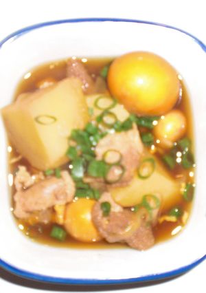 鶏玉ひも(キンカン)の肉じゃが煮-レシピのメイン写真