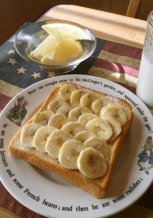 朝食・おやつに　バナナトースト♪-レシピのメイン写真