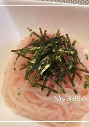 ヘルシー♬しらたきｄｅ明太柚子胡椒パスタ-レシピのメイン写真