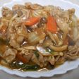 本つゆで白菜と豚肉のあんかけ丼