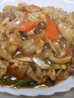 本つゆで白菜と豚肉のあんかけ丼-レシピのメイン写真
