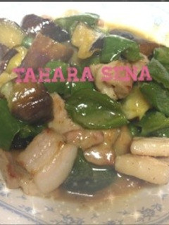 ナス、ピーマン、豚肉の甘辛味噌炒め-レシピのメイン写真