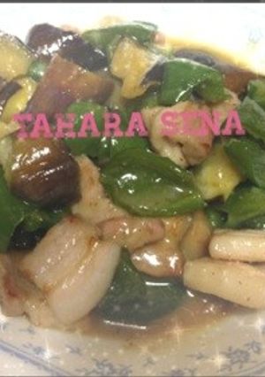 ナス、ピーマン、豚肉の甘辛味噌炒め-レシピのメイン写真
