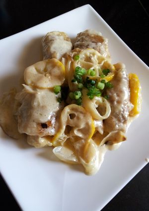 和風♪柚クリーム豚バラ豆腐巻き-レシピのメイン写真