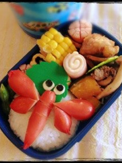 秋のキャラ弁・赤トンボ・デコ弁-レシピのメイン写真