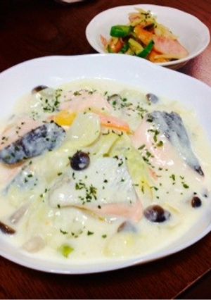 鮭とキャベツのクリーム煮-レシピのメイン写真