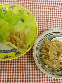細切り肉ともやしのあんかけ レタス包み-レシピのメイン写真