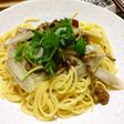 ゴボウと豚肉のペペロンチーノ