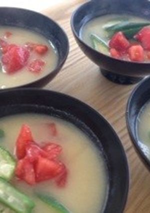 オクラとトマトのさっぱり味噌汁-レシピのメイン写真