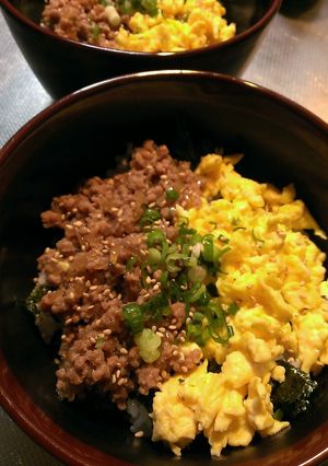 簡単手抜き 豚そぼろ丼-レシピのメイン写真