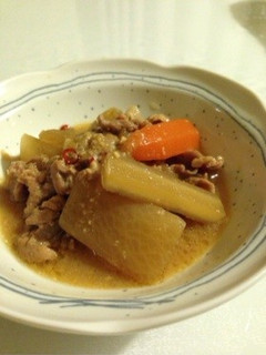♥︎大根と豚肉の甘辛味噌煮込み♥︎-レシピのメイン写真