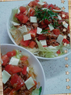 ☆豚のトマトしょうが焼きでタコライス☆-レシピのメイン写真
