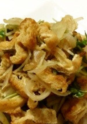 薄揚げとカイワレのしょうがポン酢あえ-レシピのメイン写真