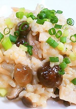 ご飯で作るきのこリゾット~ 付け合せにも-レシピのメイン写真