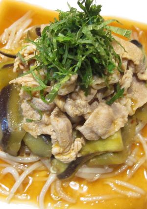 電子レンジ６分で完成！豚肉＆モヤシ茄子-レシピのメイン写真