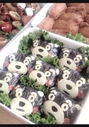 運動会 お弁当 キャラ弁くまもんおにぎり-レシピのメイン写真